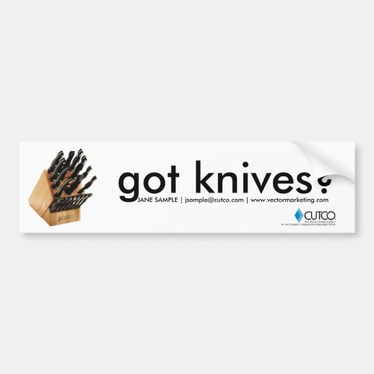 Knives Cutco Bumpersticker (Voorkant)