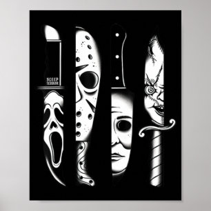 Knives Horror Movie: vrijdag Halloween Horror Goth Poster