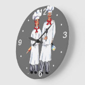 Kniving Chefs Wall Clock Grote Klok (Hoek)