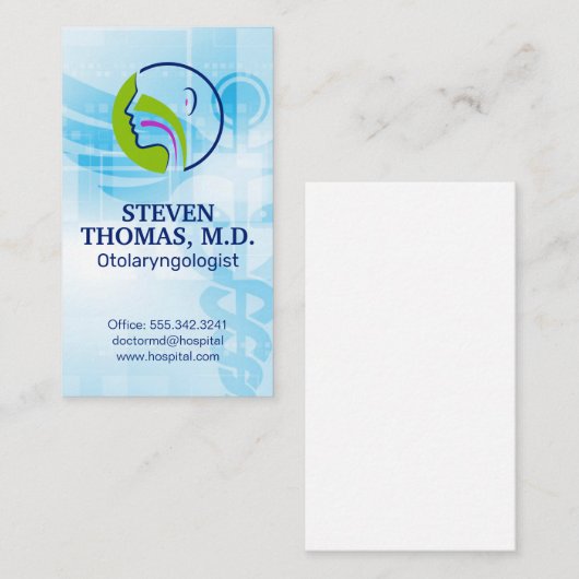 KNO-arts Visitekaartje (Voorkant / Achterkant)