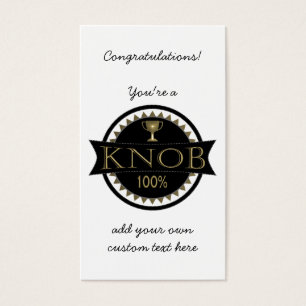 Knob Award Aangepaste Visitekaartjes