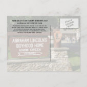 Knob Creek Tavern ,Abraham Lincolns Geboorteplaats Briefkaart (Achterkant)
