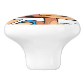 Knob Hungry Boy Keramische Knop (Zijkant)