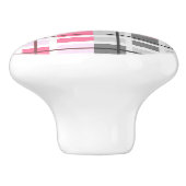 Knob-roze en grijs gekleed kastje keramische knop (Zijkant)