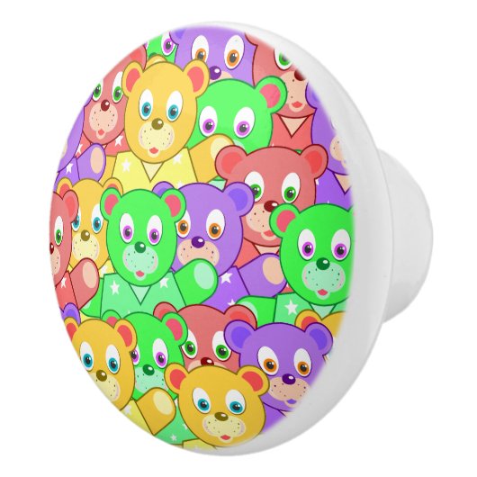 Knob-Teddy Bears, kabinet van keramische stoffen Knop (Rechts)