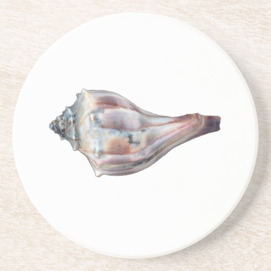Knobbed Whelk Shell Zandsteen Onderzetter (Voorkant)
