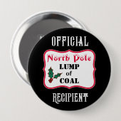 Knobbel van Coal Christmas Button (Voorkant /achterkant)