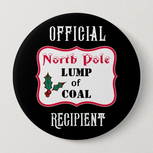 Knobbel van Coal Christmas Button (Voorkant)