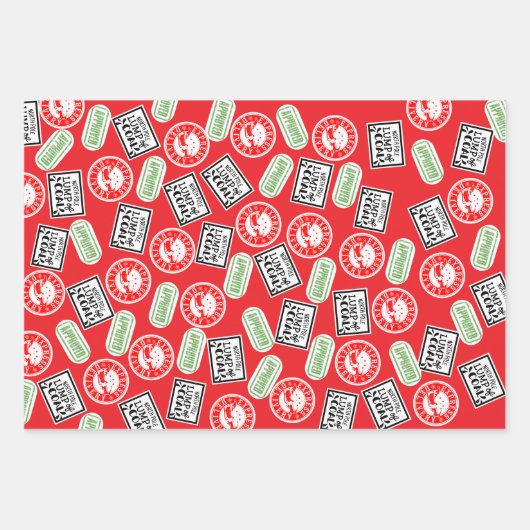 Knobbel van kolen grappig funky kerstgeheim kerstm inpakpapier vel (Voorkant 3)