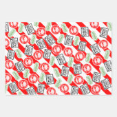 Knobbel van kolen grappig funky kerstgeheim kerstm inpakpapier vel (Voorkant)