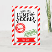 Knobbel van Kolen grappige funky kerstgroeten Kaar Bedankkaart (Voorkant)