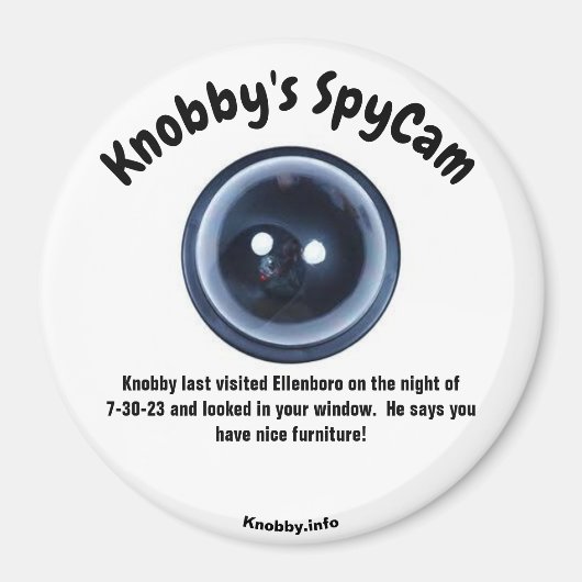 Knobby's SpyCam Ellenboro Leuke Koelkast Magneet (Voorkant)