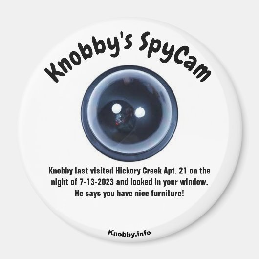 Knobby's SpyCam Hickory Creek Apt. 21 Leuke Koelka Magneet (Voorkant)