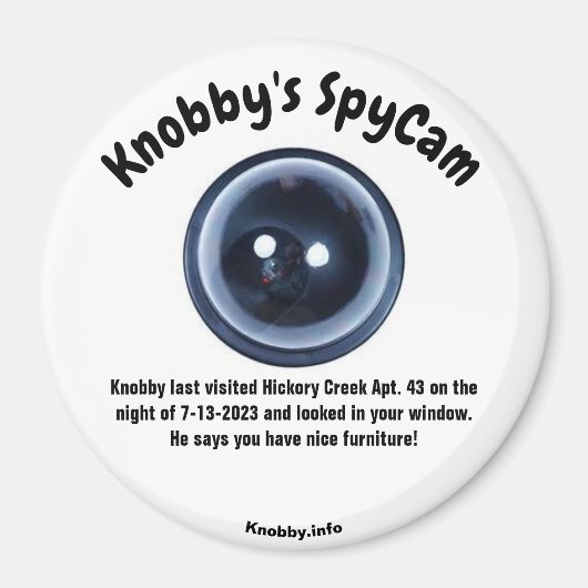 Knobby's SpyCam Hickory Creek Apt. 43 Leuke koelka Magneet (Voorkant)