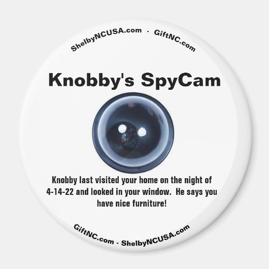 Knobby's SpyCam je thuis Magneet (Voorkant)