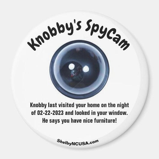 Knobby's SpyCam magnet (Voorkant)