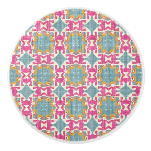  Knobs Christmas Angel Circle Quiltpatroon Keramische Knop (Voorkant)