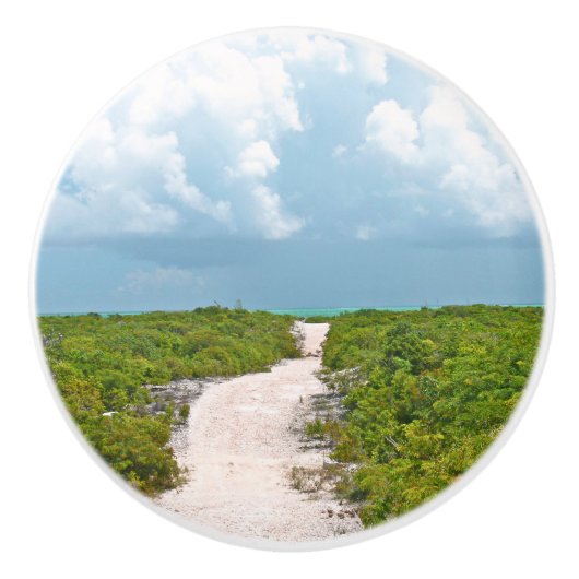 KNOBS/CUSTOM/SANDY PATH TO BEACH/FLUFFY CL KERAMISCHE KNOP (Voorkant)