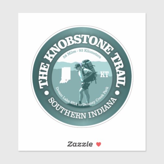 Knobstone Trail (T) Sticker (Vel)