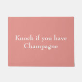 Knock als je Champagne roze hebt Deurmat (Voorkant)