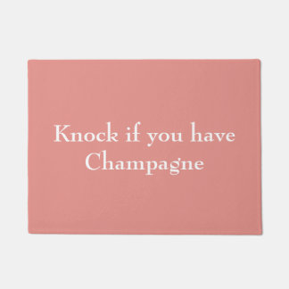 Knock als je Champagne roze hebt Deurmat