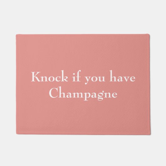 Knock als je Champagne roze hebt Deurmat (Voorkant)