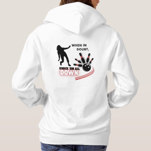 Knock 'em All Down Bowling Team Hoodie (Achterkant)