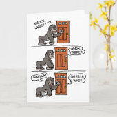 Knock Gorilla zelf een steak verjaardag Kaart (Gele Bloem)