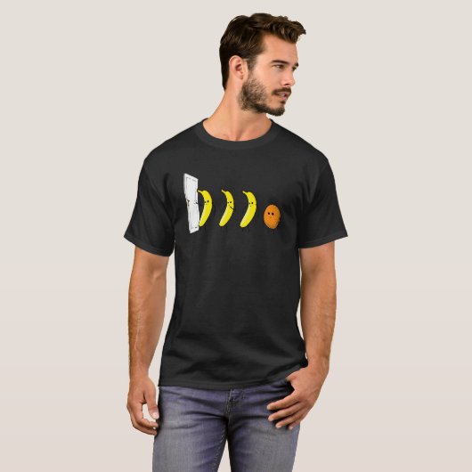 Knock Knock 3 Bananen 1 Sinaasappel Grappig T-shirt (Voorkant volledig)