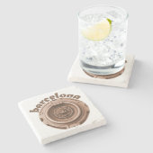 Knock Knock - Barcelona Old Quarter Deur Knocker Stenen Onderzetter (Zijkant)