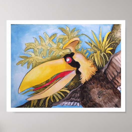 "Knock Knock Bird" Art van Mike Quinn Poster (Voorkant)