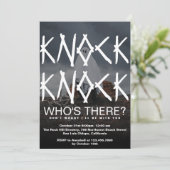 Knock Knock die er is Foto Halloween Kaart (Staand voorkant)