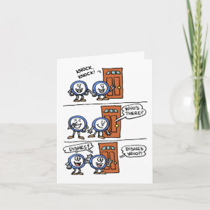 Knock Knock Dishes uw Vaderdag Cadeau Kaart