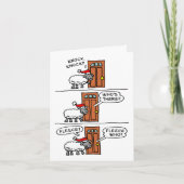 Knock Knock Fleece Kerstmis Feestdagen Kaart (Voorkant)