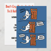 Knock Knock Ghost Halloween Joke Kind Uitnodigen Kaart (Voorkant / Achterkant)