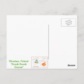 "Knock Knock Gnome" - Wroclaw, Briefkaart Polen (Achterkant)