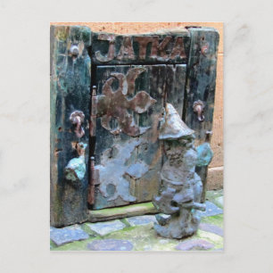 "Knock Knock Gnome" - Wroclaw, Briefkaart Polen