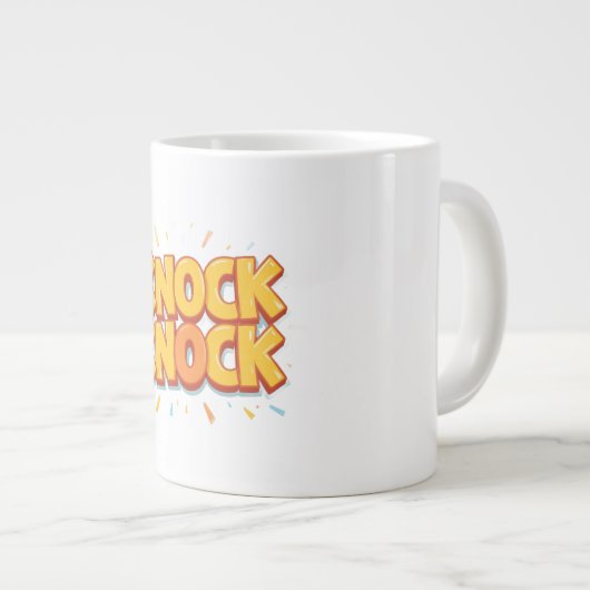 Knock knock  grote koffiekop (Voorkant rechts)