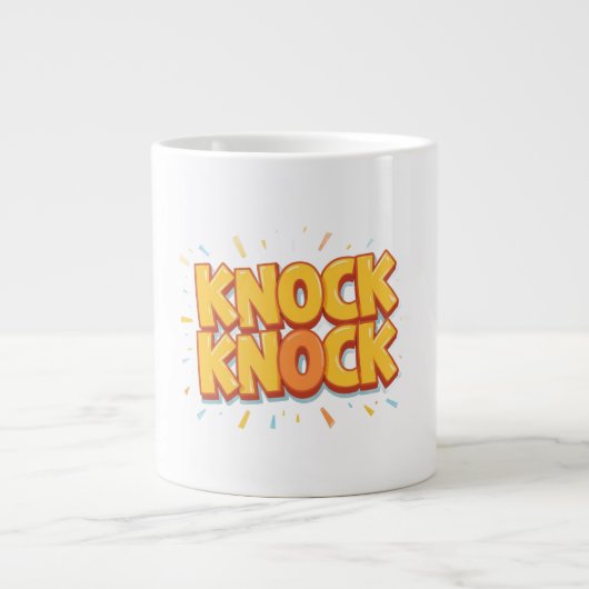 Knock knock  grote koffiekop (Voorkant)