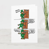 Knock Knock Happy St Patrick's Day Kaart (Voorkant)