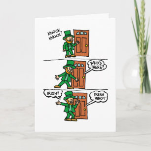 Knock Knock Happy St Patrick's Day Kaart