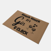 Knock Knock het is Gin o'klok Deurmat (Schuin)