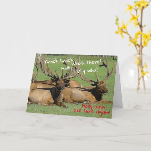 Knock Knock Holly-dagen - Kaart (Gele Bloem)