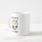 Knock Knock Hoos Daar Funny Owl Pun Koffiemok (Voorkant links)