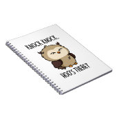 Knock Knock Hoos Daar Grappige Uil Woordspeling Notitieboek (Rechterzijde)