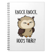 Knock Knock Hoos Daar Grappige Uil Woordspeling Notitieboek (Voorkant)