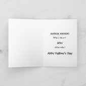 Knock Knock Jokes Vaderdag kaart (Binnen)