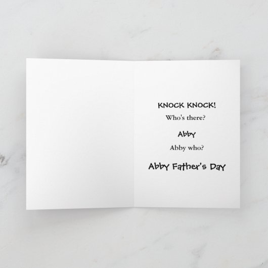 Knock Knock Jokes Vaderdag kaart (Binnen)