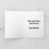 Knock Knock Knock Halloween Cartoon Heks Kinder Gr Kaart (Binnen)