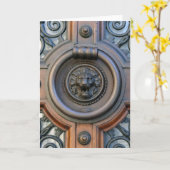 Knock Knock - Leeuwdeurklopper Blank Binnen Kaart (Gele Bloem)